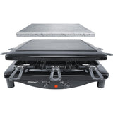 Steba Raclette RC 3 PLUS mit Naturstein & Stahlgussplatte – 8 Pfännchen, 1450 W, Made in Germany
