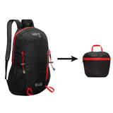 NILS CAMP Tagesrucksack Edge 22L in Schwarz - leichter Rucksack für Wandern, Radfahren & Reisen