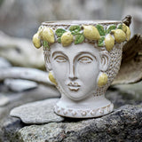 Bloomingville Limone Blumentopf Steingut gelb D16,5xH16 cm mediterranes Design