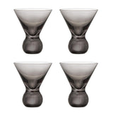 Bloomingville Corliss Cocktailglas aus Glas in Grau 165 ml – 4er Set für Tischdeko