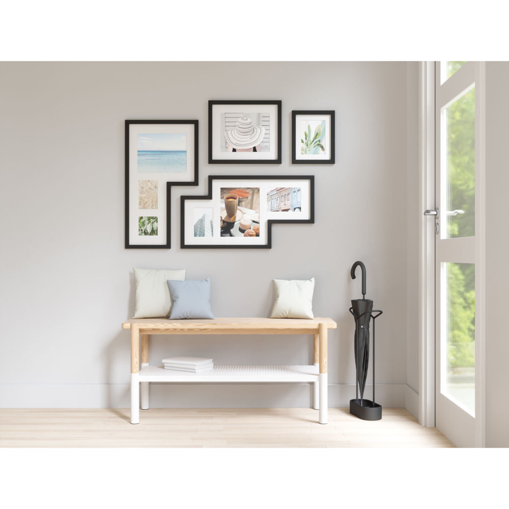 Umbra Mingle Galerie Bilderrahmen-Set und Fotocollage in Schwarz, 4-teilig