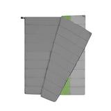 NILS CAMP Doppelschlafsack für 2 Personen Grau-Grün - warmer Schlafsack für Outdoor & Camping
