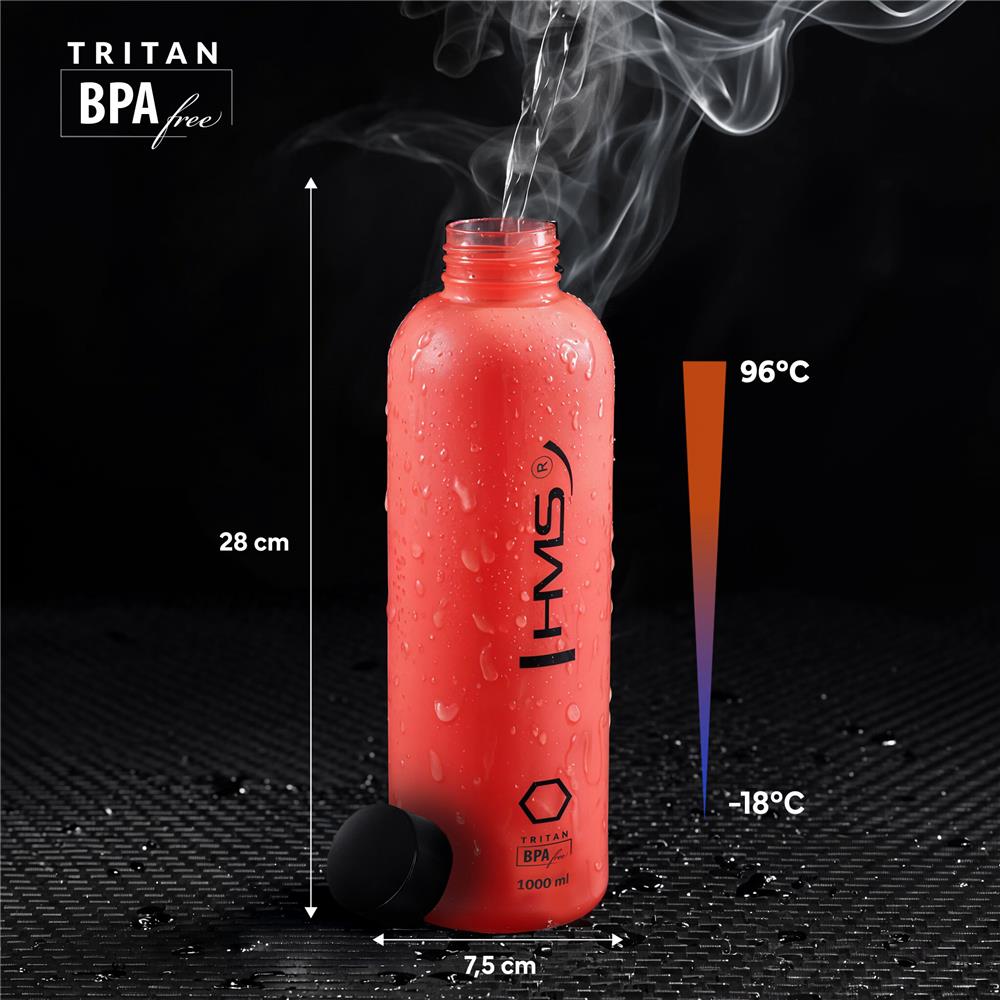 Trinkflasche 1L Tritan Rot BPA-frei | HMS NCD61