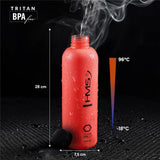 Trinkflasche 1L Tritan Rot BPA-frei | HMS NCD61