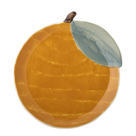 Bloomingville MINI Agnes Teller in Form einer Orange, Steingut, Kinderteller, dänisches Design