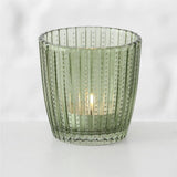 BOLTZE Windlicht Marilu 4er Set Grün Glas Rund 8 x 8 cm