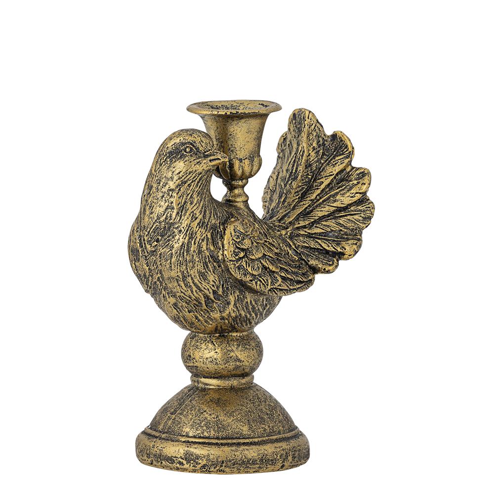 Bloomingville Fosna Kerzenhalter Messing Polyresin Vogel Weihnachtsdeko