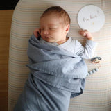 Mushie Musselin-Baby-Wickeldecke, Tradewinds, Pucktuch aus 100% Bio-Baumwolle