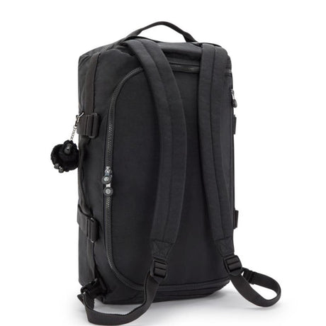 Kipling JONIS Small Weekender Rucksack, Umwandelbar, Laptop-Fach, Schwarz Noir
