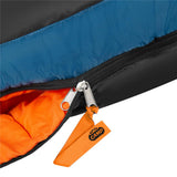 NILS CAMP Schlafsack Schwarz-Blau-Orange - Mumienschlafsack für Camping, Trekking & Outdoor
