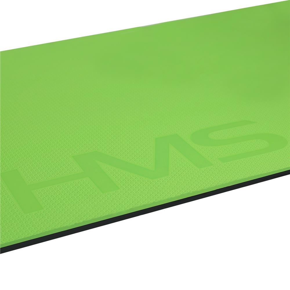 Fitnessmatte 180x60 cm 15 mm Grün/Schwarz | HMS Premium MFK03