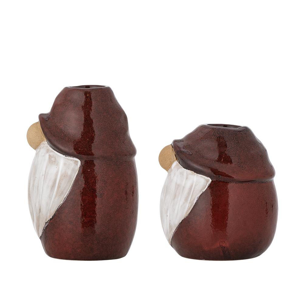 Bloomingville Lyda Kerzenhalter Rot Steingut 2er Set Wichtel Weihnachtsdeko