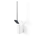 Umbra Flex Toilettenbürste mit Halterung zum Kleben für Wand- und Bodenanbringung in Weiß