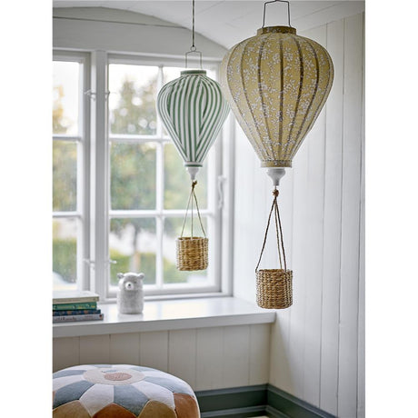 Bloomingville MINI Pomp Mobile, Grün, Heißluftballon klein, Kinderzimmer, Dekoration