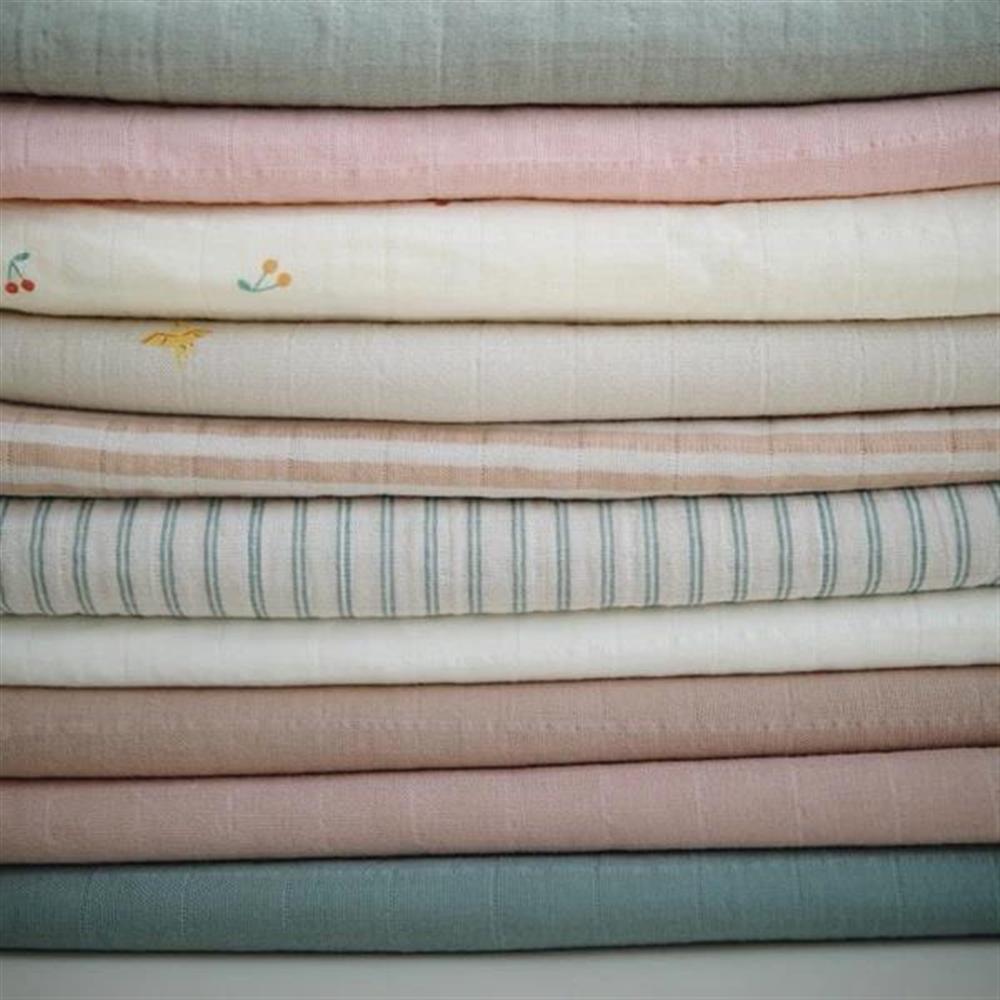 Mushie Musselin-Baby-Wickeldecke, Retro Stripes, Pucktuch aus 100% Bio-Baumwolle