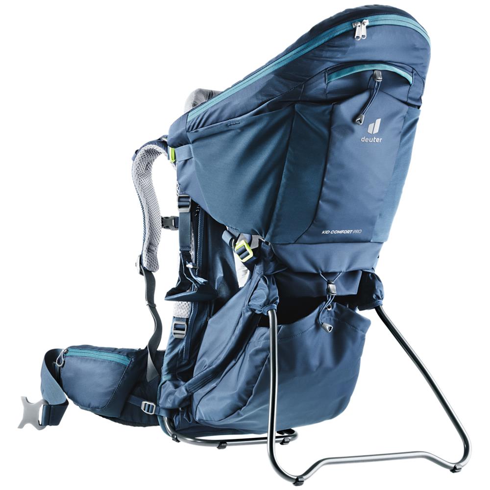 deuter Kid Comfort Pro, Kindertrage mit Tagesrucksack, midnight (blau), 12+10L