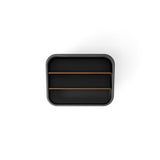 Umbra Bellwood Vorratsschrank Organizer mit 3 Fächern, Aufbewahrungsbehälter in Schwarz/Walnuss