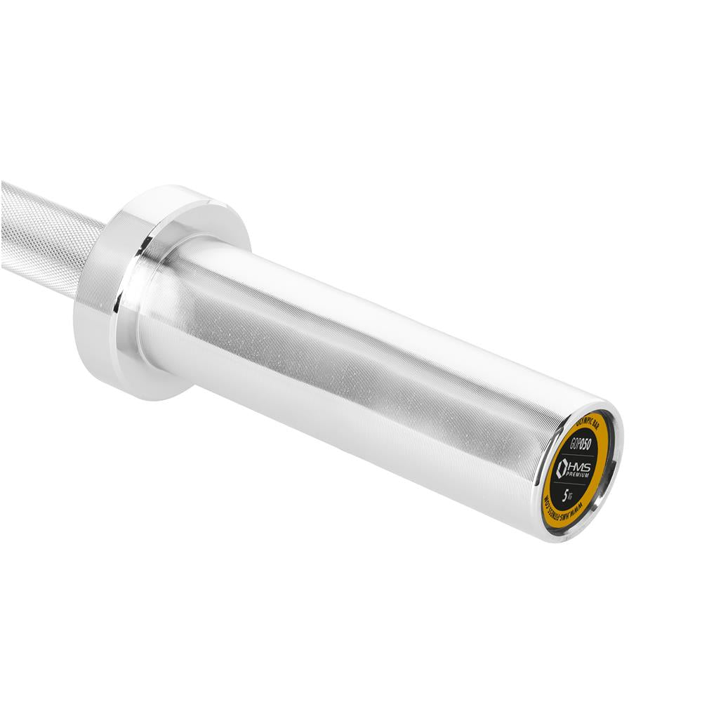 Olympische Kurzhantelstange 50 cm bis 320 kg verchromt | HMS GOP050