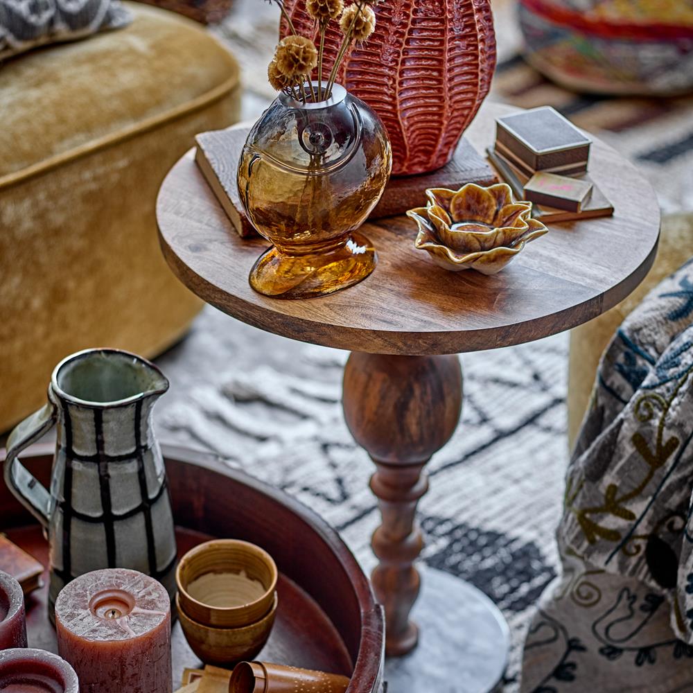 Bloomingville Dinah Teelichthalter braun Steingut organische Form