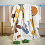 Bloomingville MINI Memmo Decke Bunt Baumwollmix 160x130cm Kinder