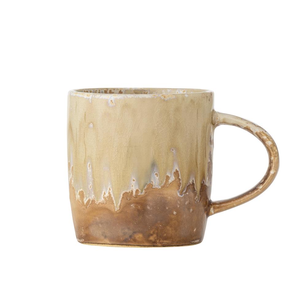 Bloomingville Milani Becher, 400 ml – Brauner Steingutbecher mit reaktiver Glasur und natürlichem Farbspiel