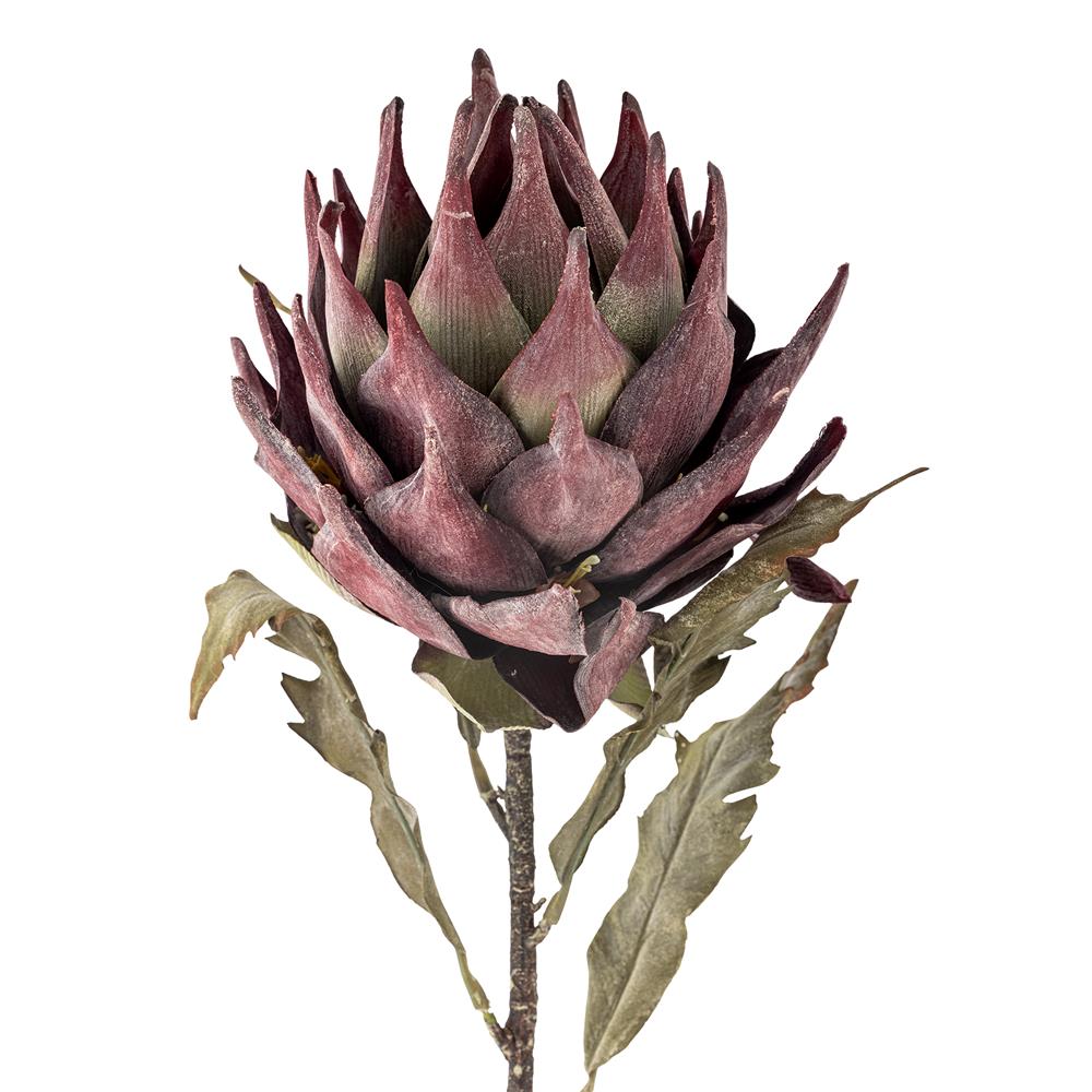 Bloomingville Protea Kunstblume Violett Stiel 76cm Dekoblume