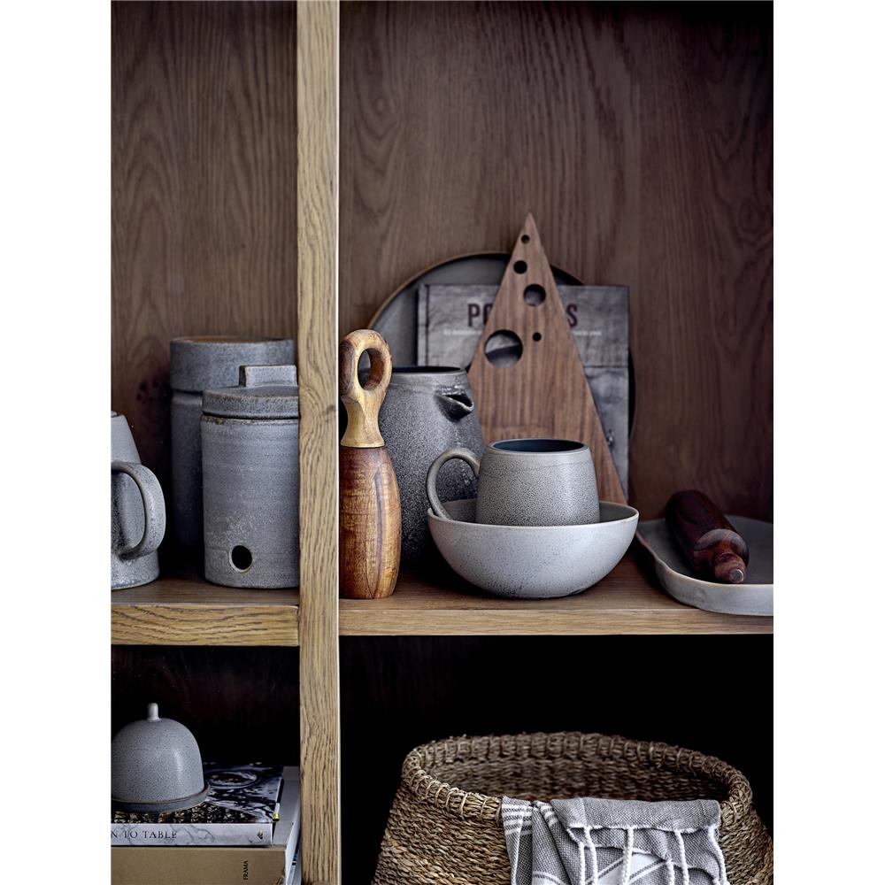 Bloomingville Kendra Teller in Grau 27,5cm aus Keramik Wabi-Sabi Look im nordisch dänischem Design