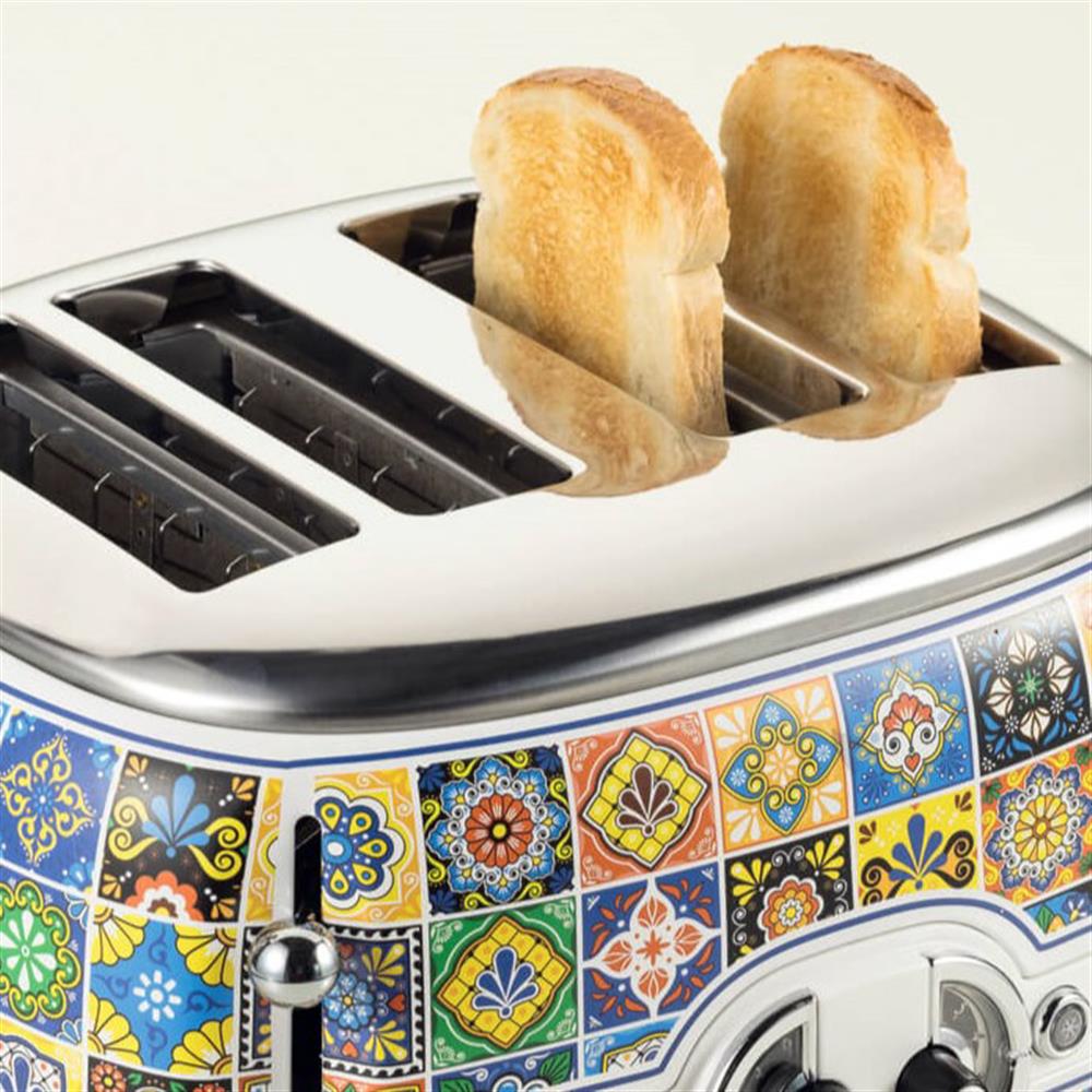 Ariete Positano Toaster, Mediterranes Design, 4-Scheiben-Toaster mit 6 Bräunungsstufen