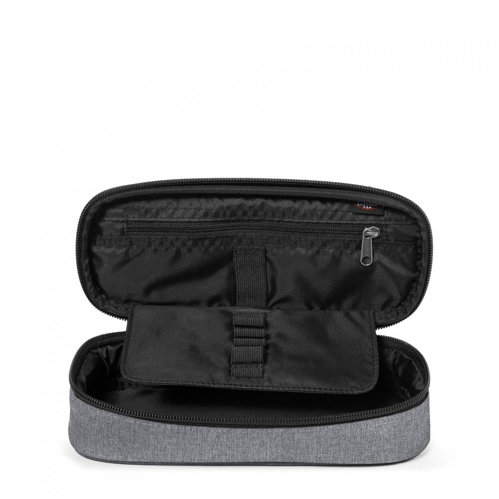Eastpak OVAL SINGLE, Federmäppchen, Sunday Grey (grau), mittelgroße Federmappe, Federtasche