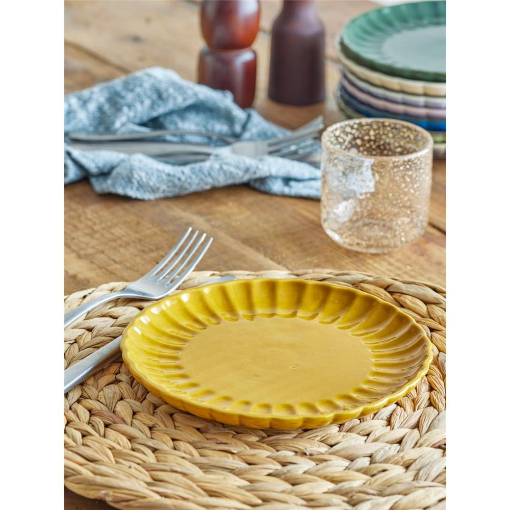 Bloomingville Latina Teller, Gelb, 20 cm, Steingut, dänisches Design