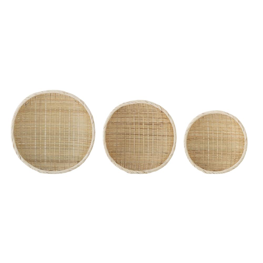 Bloomingville Nico Korbset aus Bambus, 3er-Set, Natur, perfekt zur Aufbewahrung