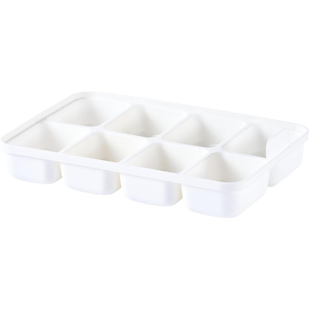 LocknLock Freezer Fit Vorratsdose 1,65 L mit 8er Eiswürfelportionierer - Frischhaltedose, Gefriergeeignet