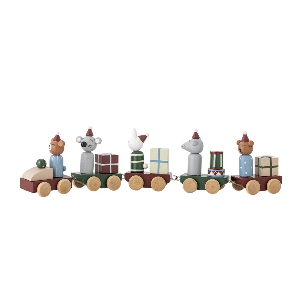 Bloomingville Junaid Weihnachtszug, Weihnachtsdekoration Adventszug mit Kerzenhalter
