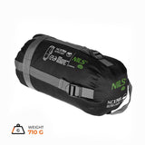 NILS CAMP Ultra Light Schlafsack Schwarz-Grün - leichter Sommerschlafsack für Camping & Trekking