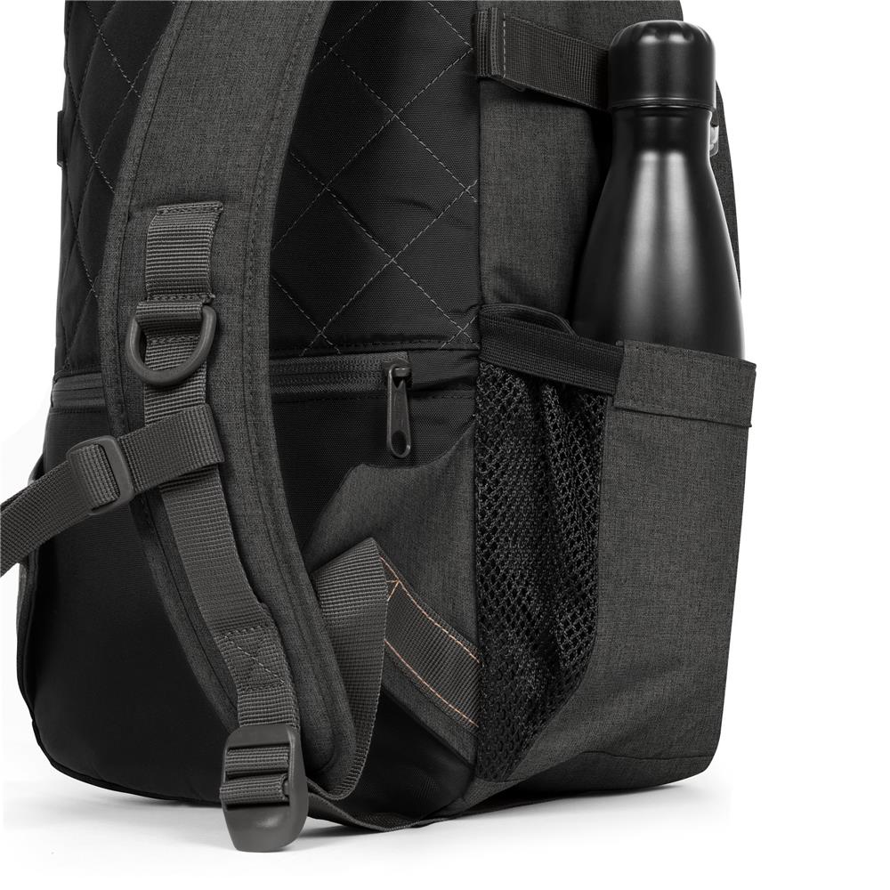 Eastpak SMALLKER, Rucksack, CS Black Denim2 (grau), 26L, mit Flaschenhalter und Laptopfach