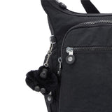 Kipling GABBIE M, Mittelgroße Umhängetasche, Black Noir (schwarz), Schultertasche mit Reißverschluss