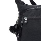 Kipling GABBIE M, Mittelgroße Umhängetasche, Black Noir (schwarz), Schultertasche mit Reißverschluss