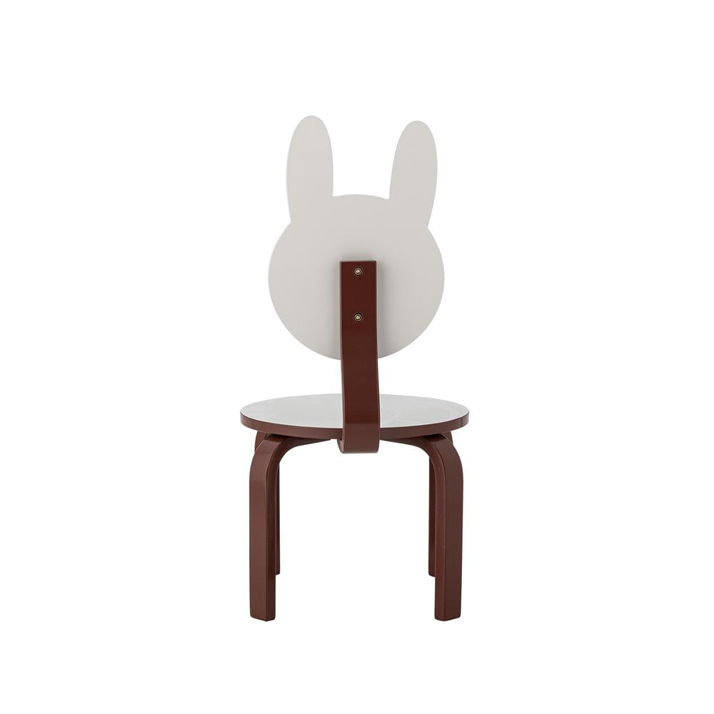 Bloomingville MINI Liova Stuhl weiß - Kinderstuhl mit Hasenlehne aus MDF für Kinderzimmer