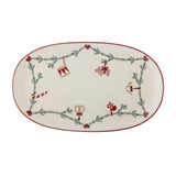 Bloomingville Yule Weihnachtsteller, Natur, Steingut 38,5 cm Servierplatte