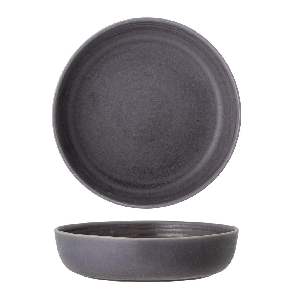 Bloomingville Raben Servierschüssel Grau Steingut 25 x 6 cm Schale Dänisches Design
