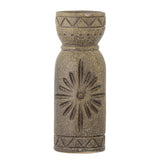 Bloomingville Tarun Deko‑Vase braun L20,5 cm aus Steingut – skulpturale Vase für Wohnzimmer