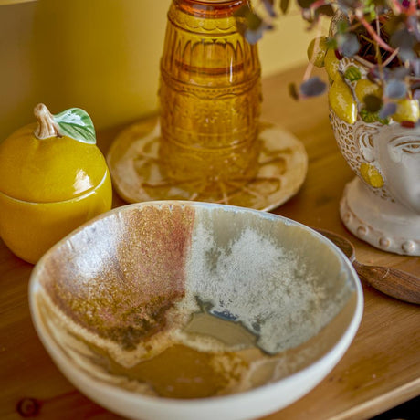 Bloomingville Lacey Schale Set 4er Bunt Steingut mediterran 625ml 21cm