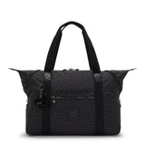 Kipling ART M, multifunktionale Tragetasche, Signature Emb (schwarz), Reisetasche mit Trolleyhalterung