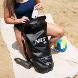NILS CAMP wasserdichter Beutel 30L in Schwarz - robuster Dry Bag für Strand, Kajak & Outdoor