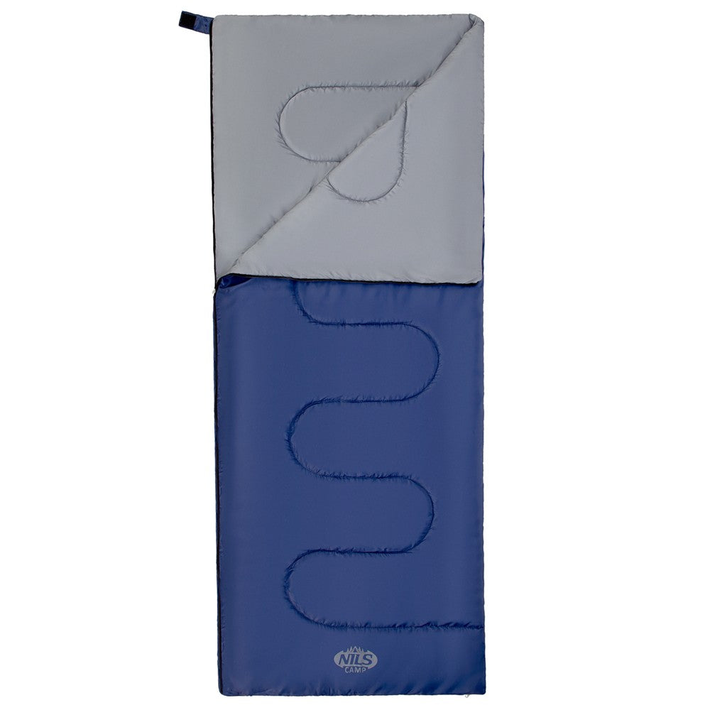 NILS CAMP Schlafsack Blau-Grau - leichter Sommerschlafsack für Camping, Trekking & Outdoor