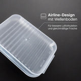 LocknLock Frischhaltedosen für Aufschnitt 1,2 L 3er Set - Aufschnittbox stapelbar BPA-frei
