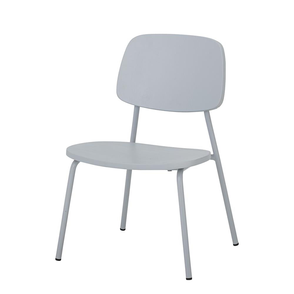 Bloomingville MINI Gugga Stuhl, kleiner grauer Kinderstuhl, aus Sperrholz und Eisen