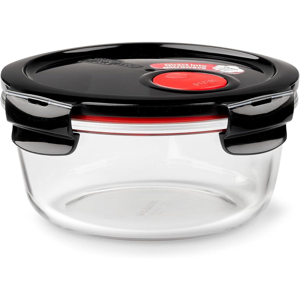 LocknLock Oven Glass Frischhaltedose 650 ml - Ofenform mit Deckel, mikrowellengeeignet, auslaufsicher