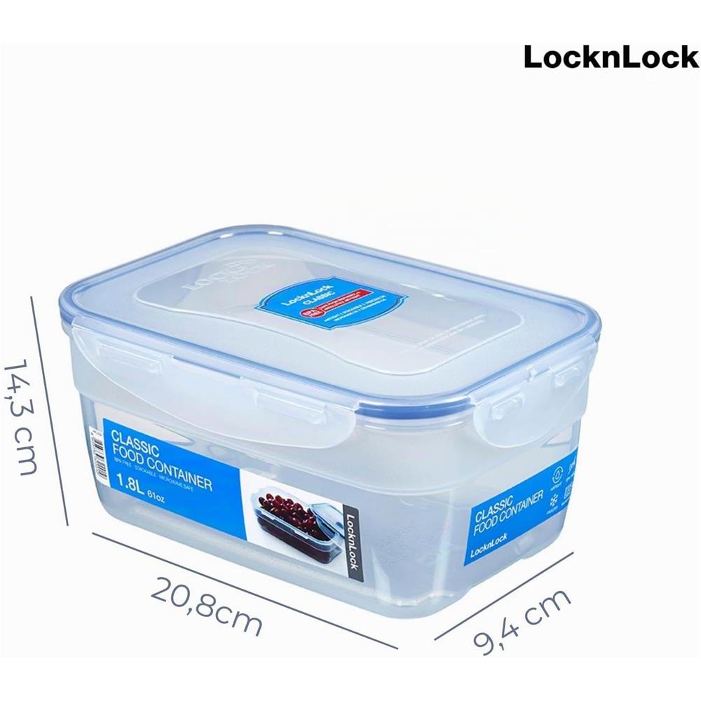 LocknLock Frischhaltedose 1.8L, Luftdicht, Mikrowellengeeignet, Wasserdicht, Gefriergeeignet
