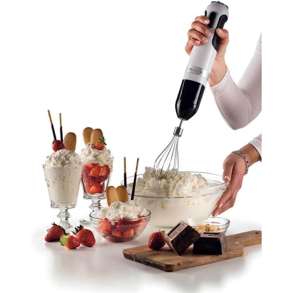 Ariete Moderna Stabmixer-Set, Weiß, 3in1 Pürierstab Set, 1000W, Modernes Design